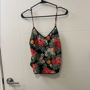 Myonne: Vintage Made in USA Floral Spaghetti Strap Top